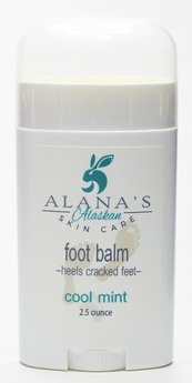 Alana's Cool Mint Foot Balm Large 2.5 oz. Roll-up Tube